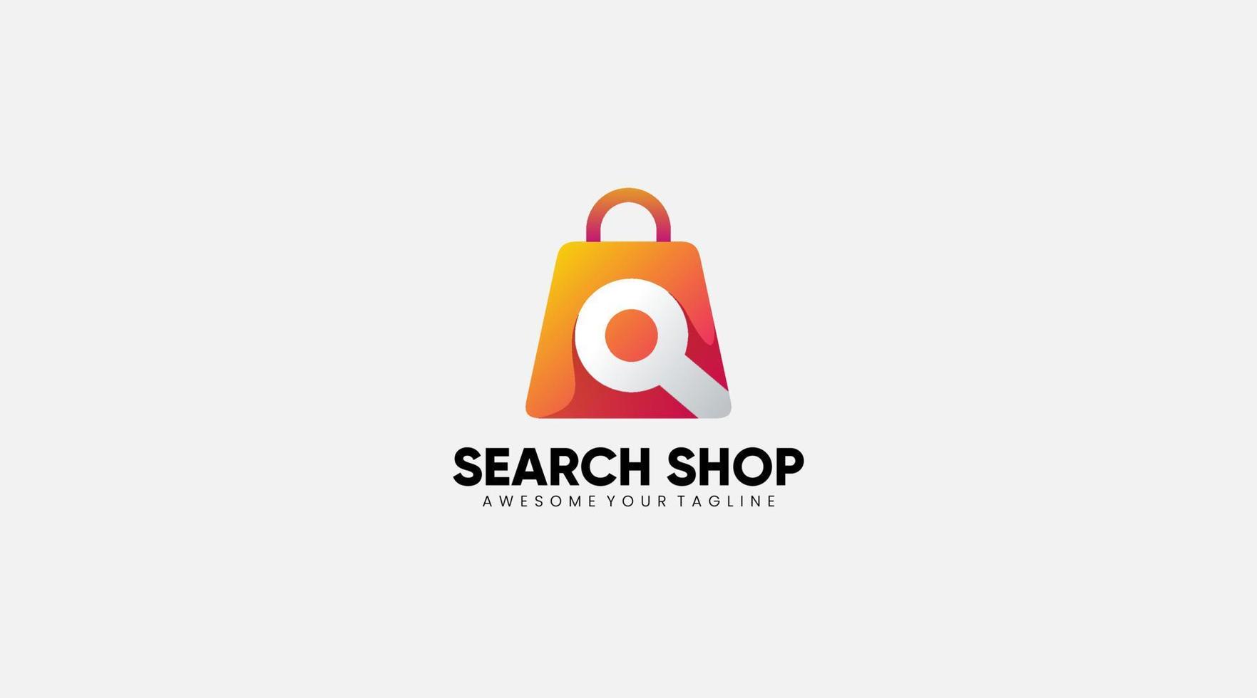 Shop Search Logo Design Template Design Vector