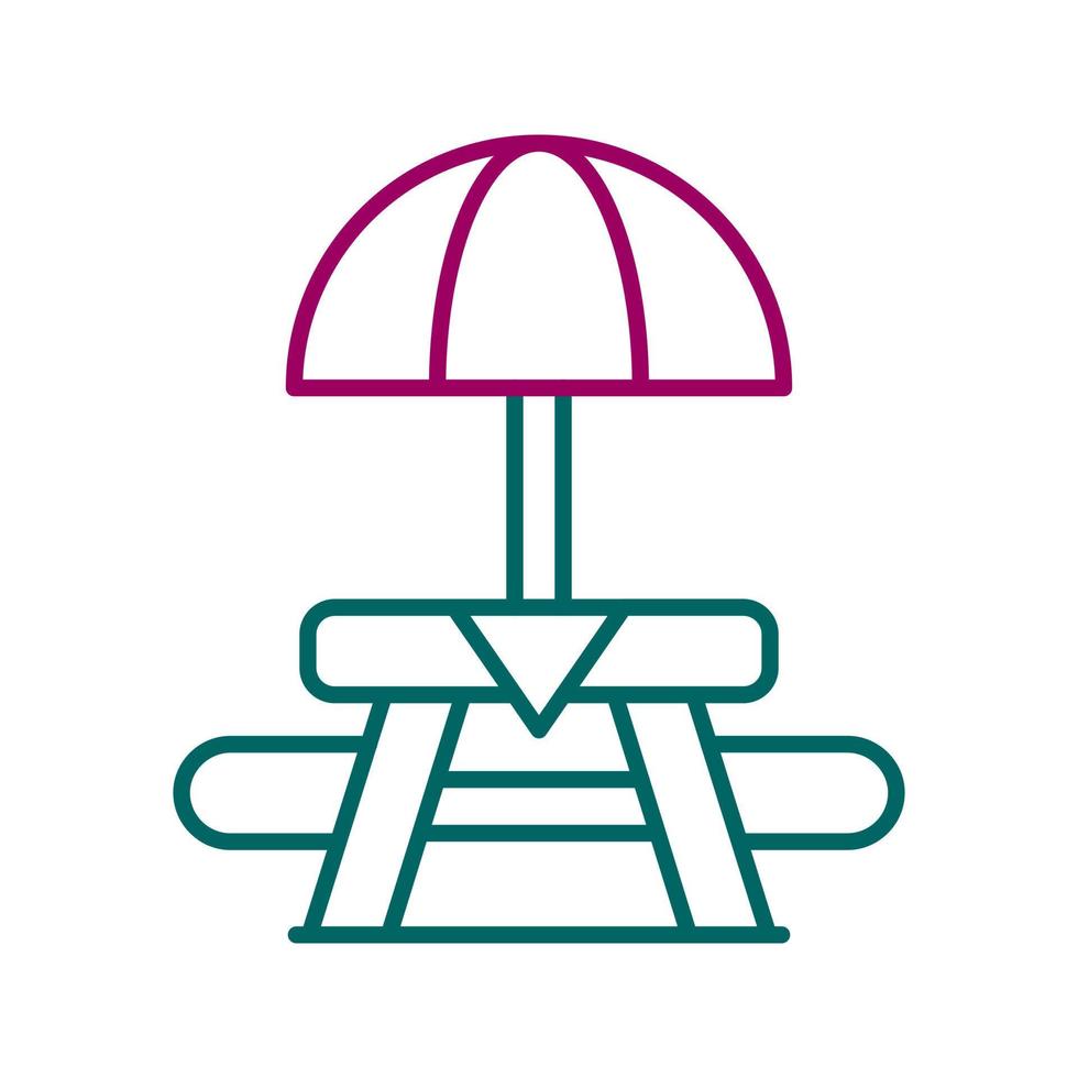 Picnic Table Vector Icon