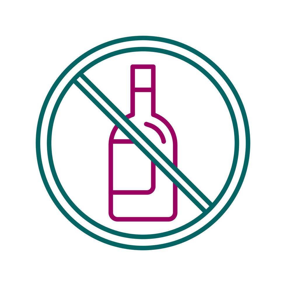 No Alcohol Vector Icon