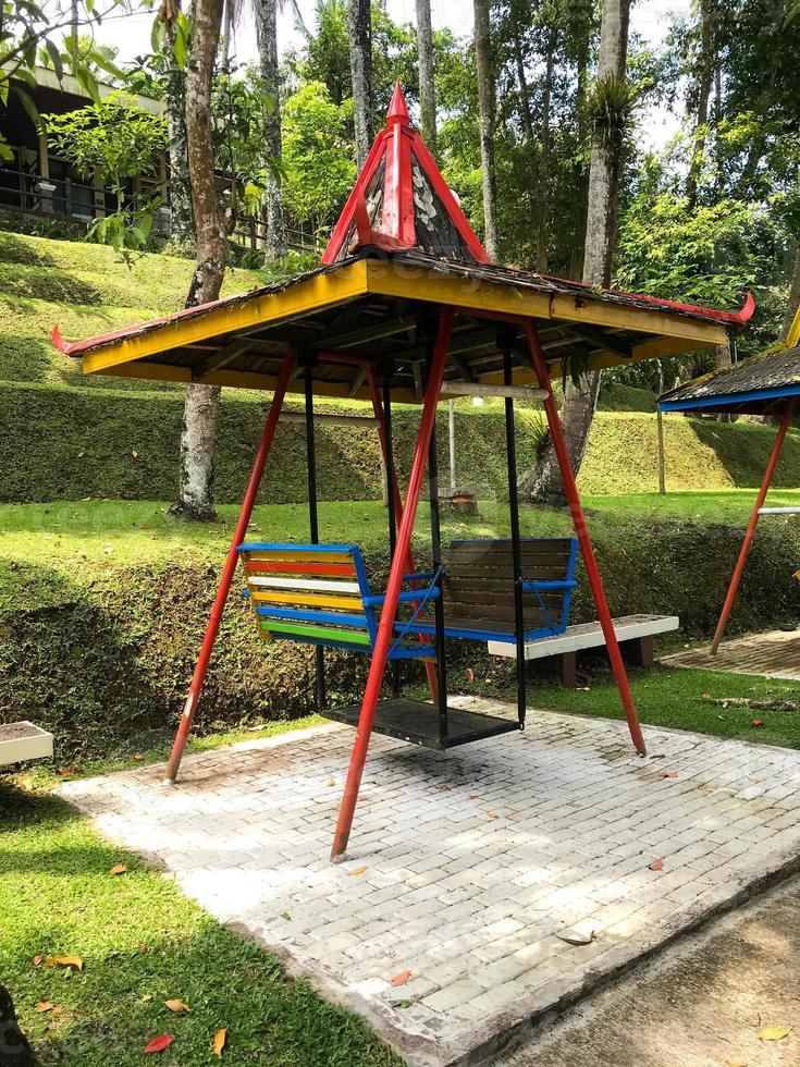 An Empty Swing with canopy photo
