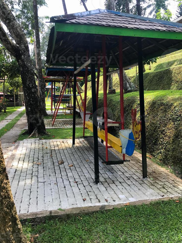 An Empty Swing with canopy photo