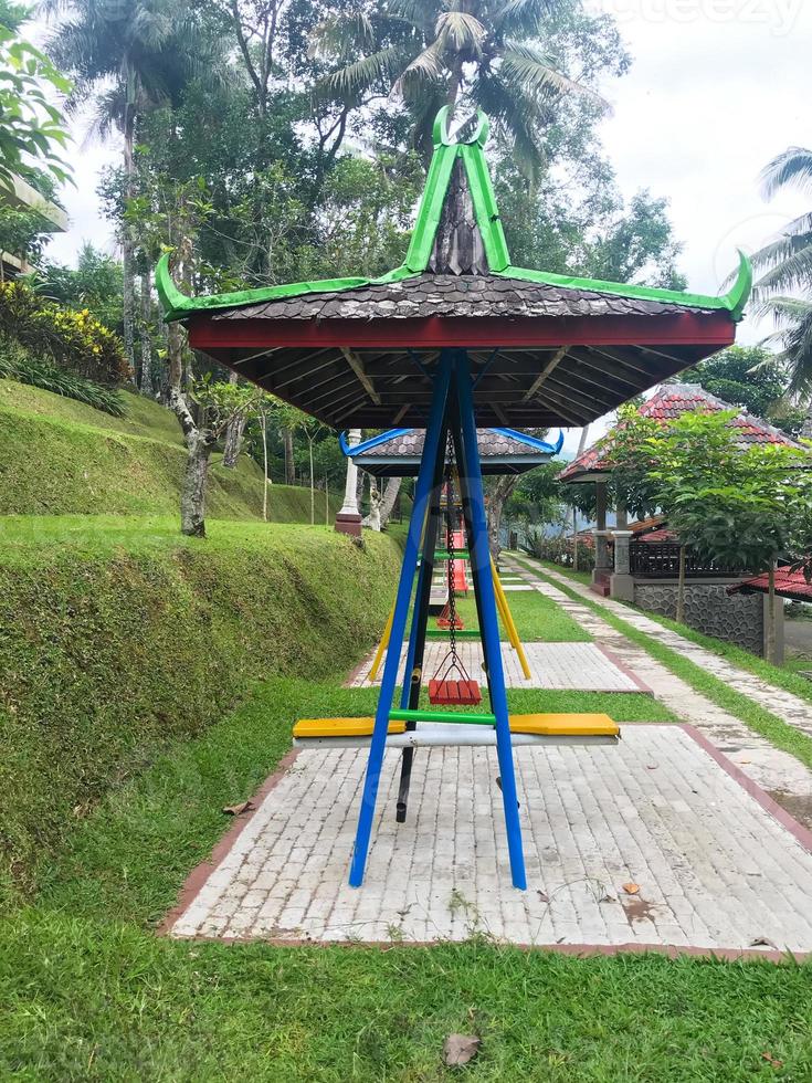 An Empty Swing with canopy photo