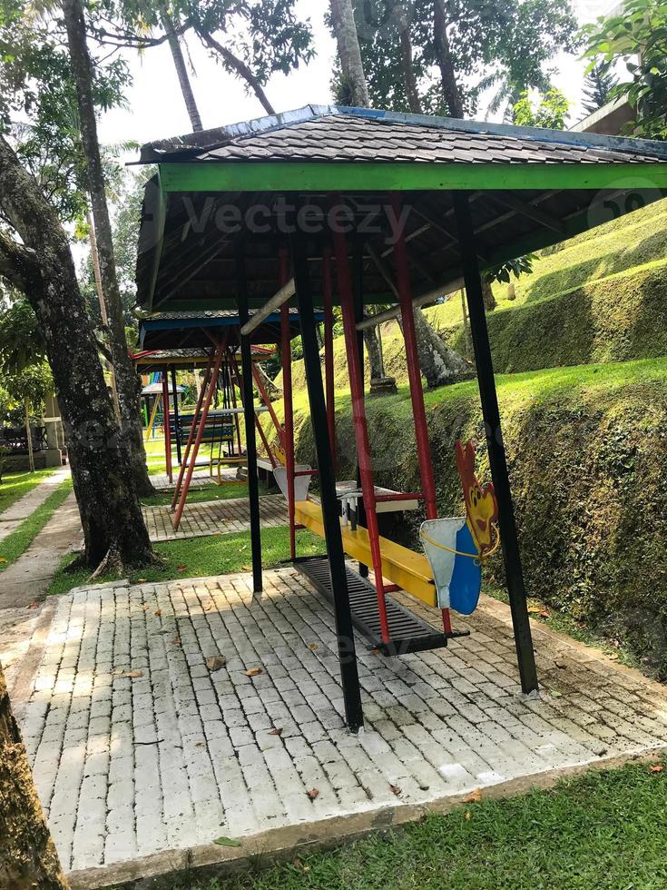 An Empty Swing with canopy photo