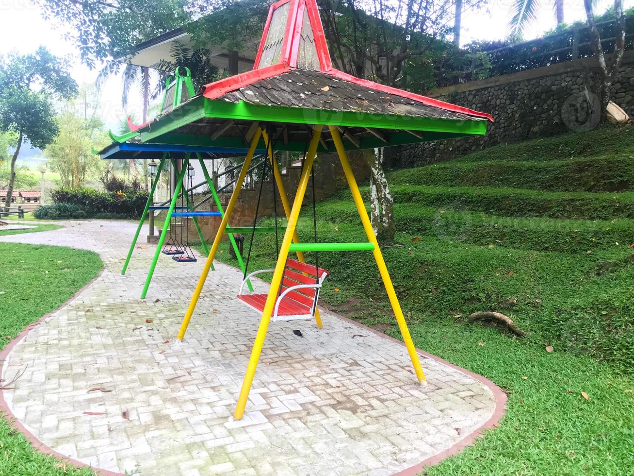 An Empty Swing with canopy photo