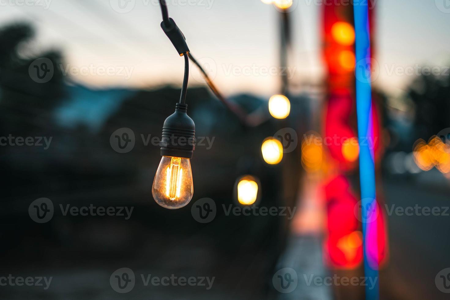 Lantern Festival in the sky at Pai Walking Street photo