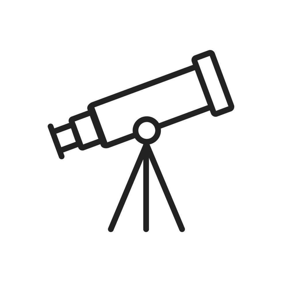 telescope outline icon vector