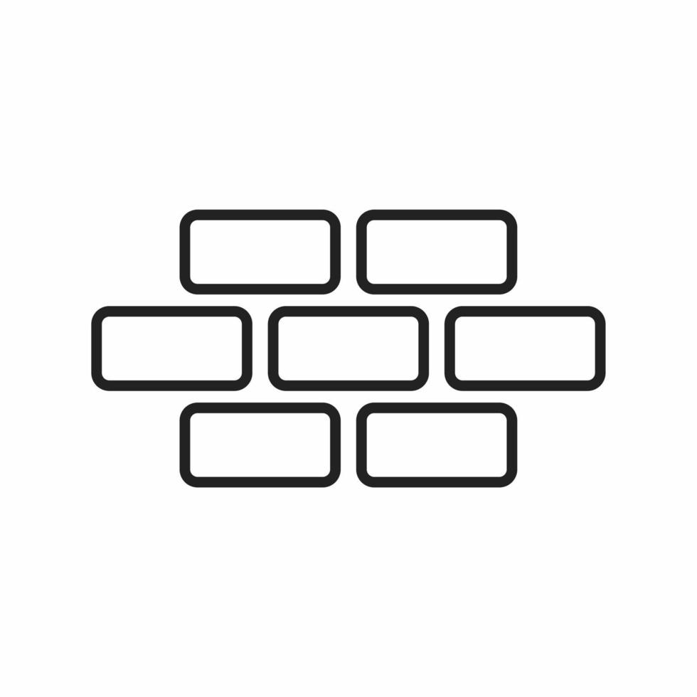 bricks outline icon vector