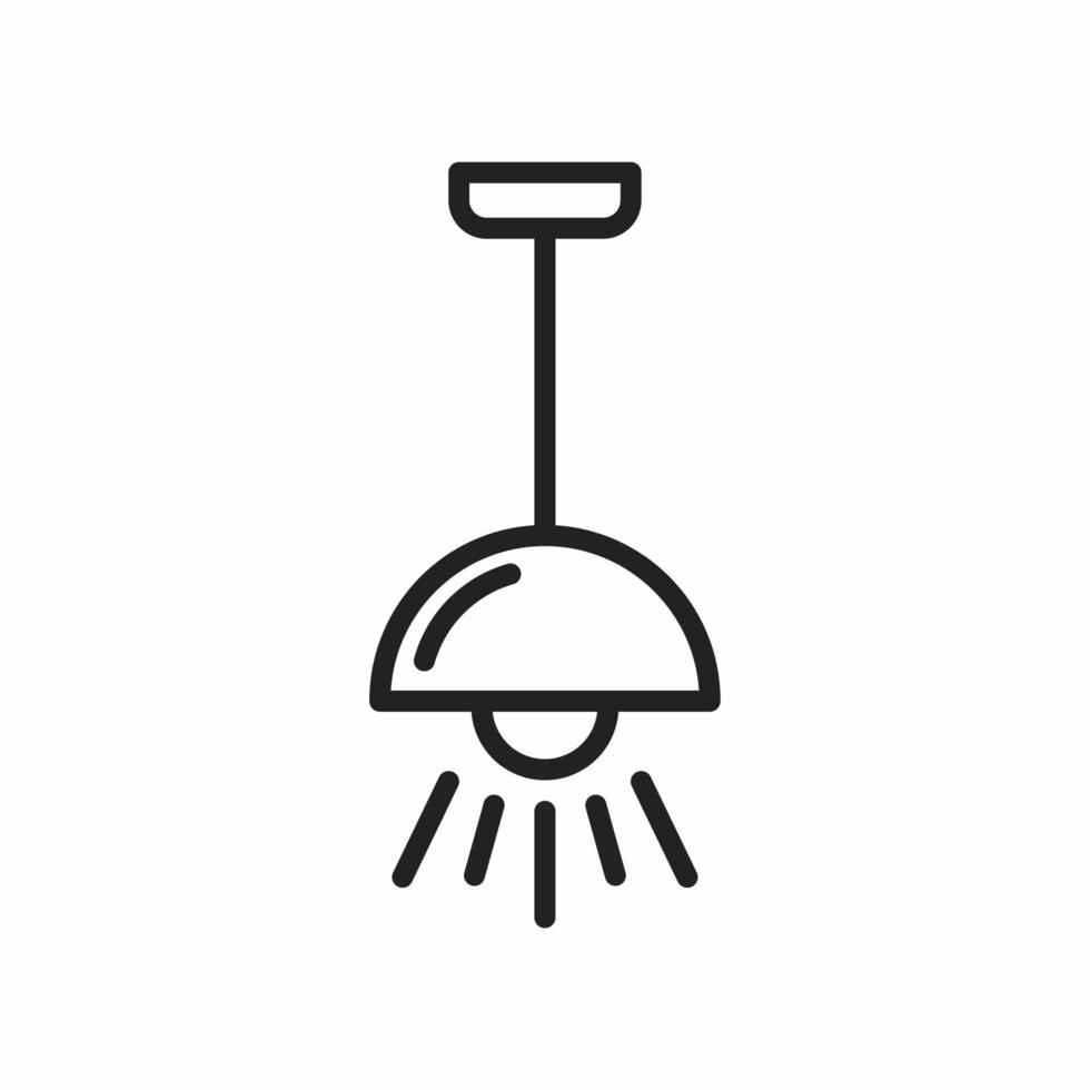 hang lamp outline icon vector