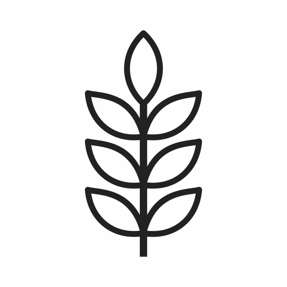 wheat outline icon vector
