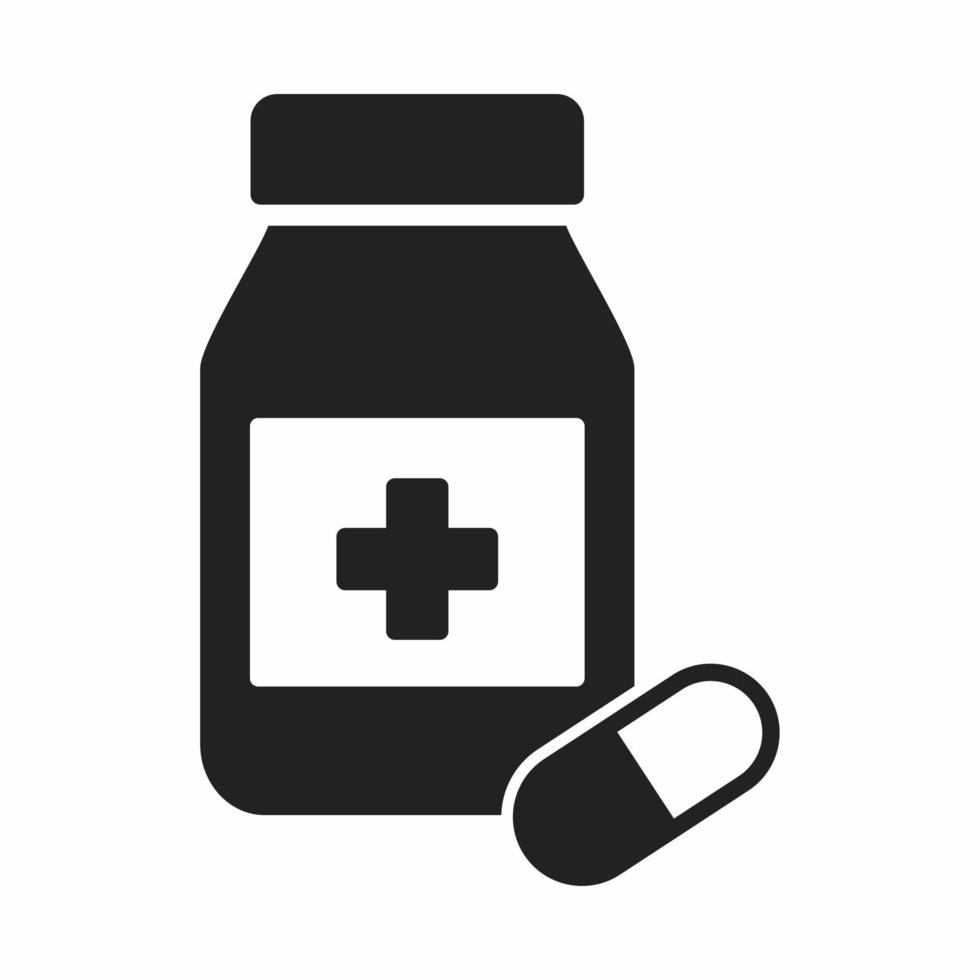 medicine bottle icon vector