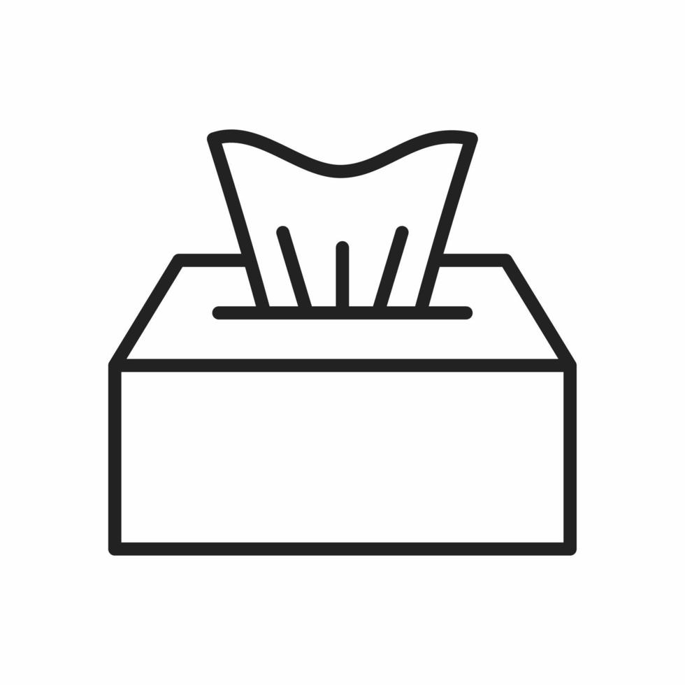 Tissue box outline icon vector