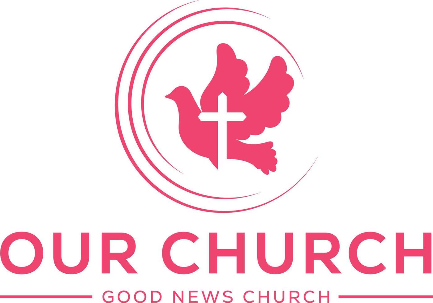 Church logo sign modern vector graphic abstract