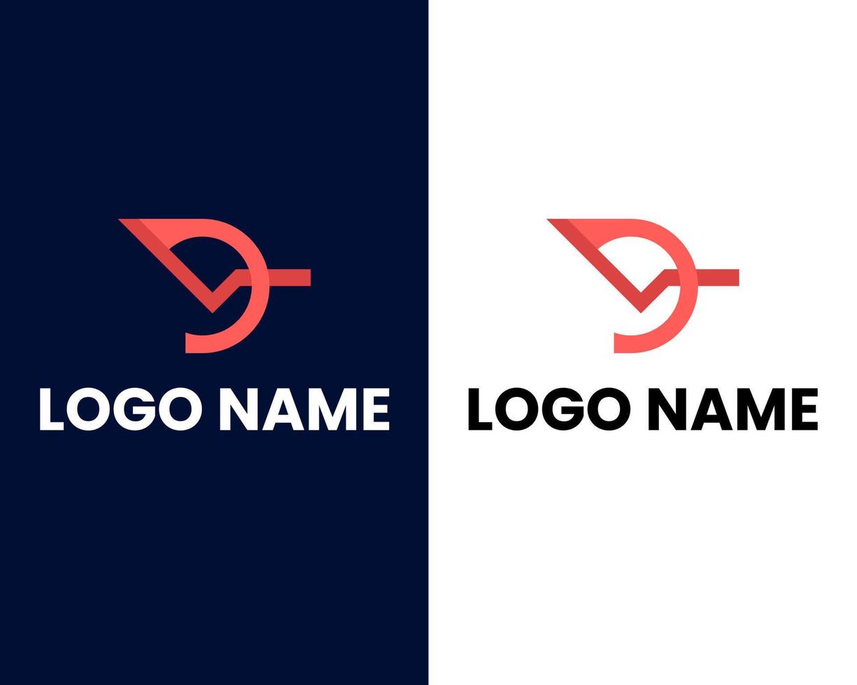 plantilla de diseño de logotipo letra d y v vector