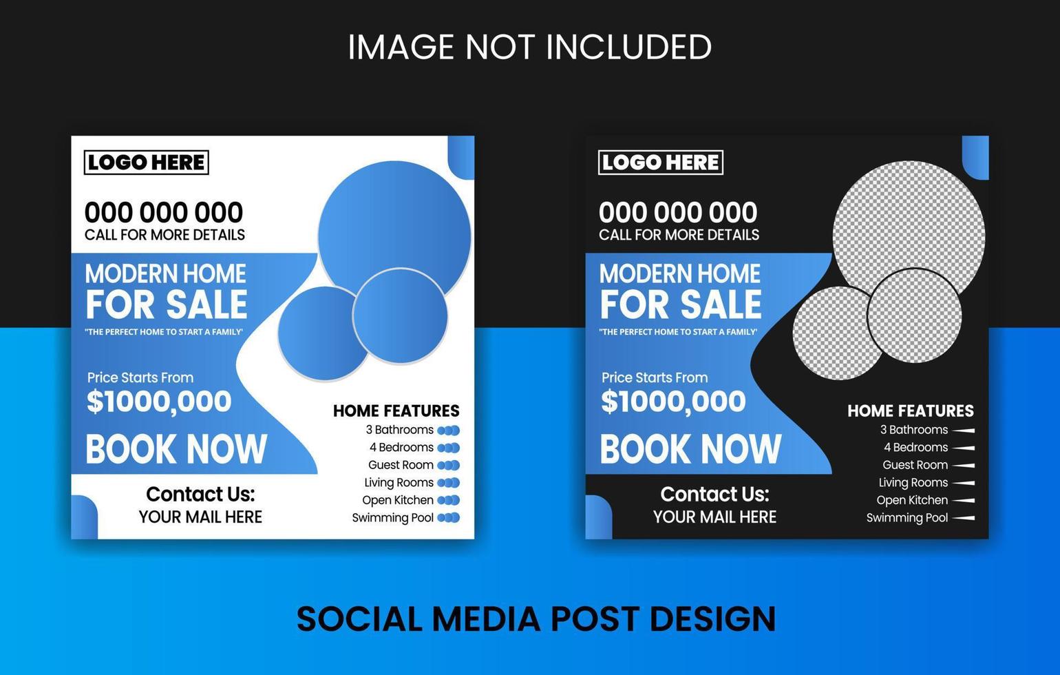 Modern and creative social media posts or web banners with color variation template, Set of Editable minimal square banner template vector