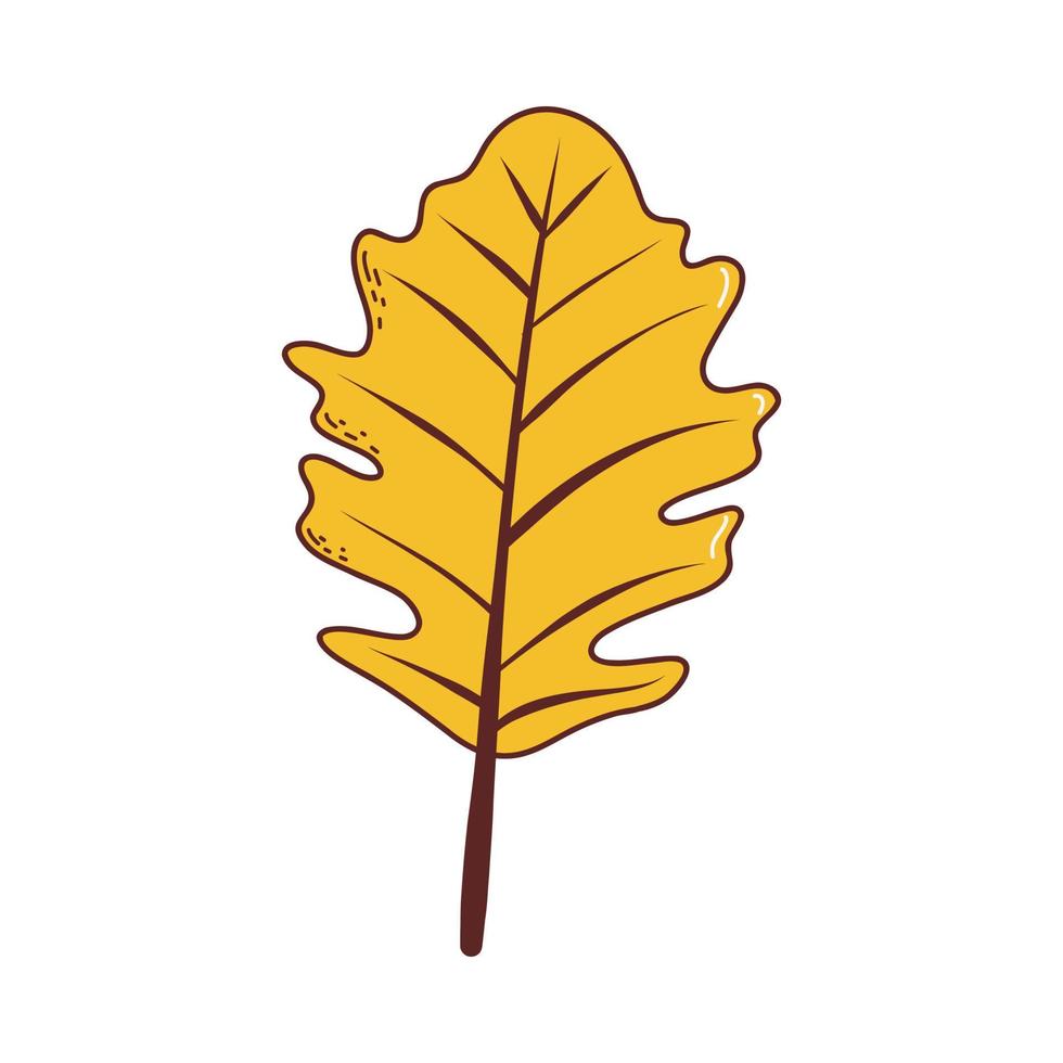 Autumn leaf. Vector illustration in hand drawn style