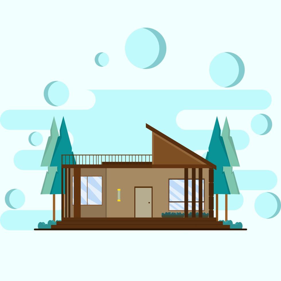 house building concept. House in flat design style. town house. housing models. House, building, house exterior, family home, modern house vector