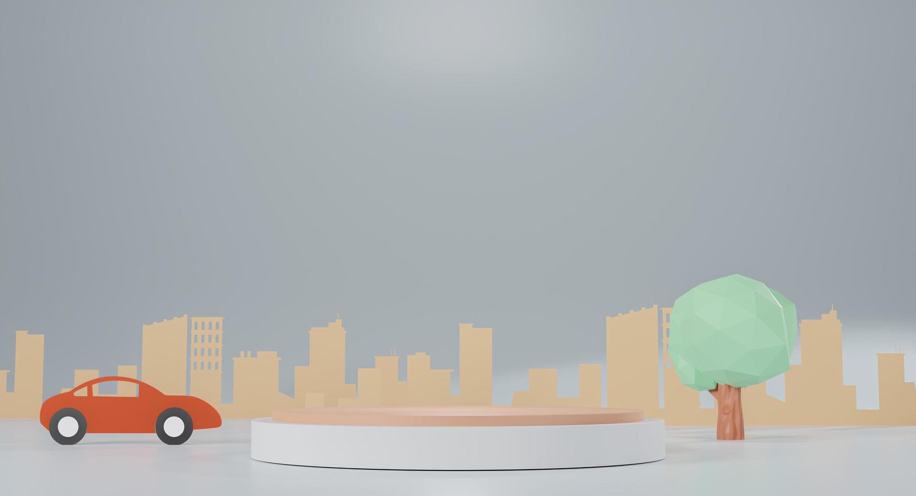 City podium 3d render photo