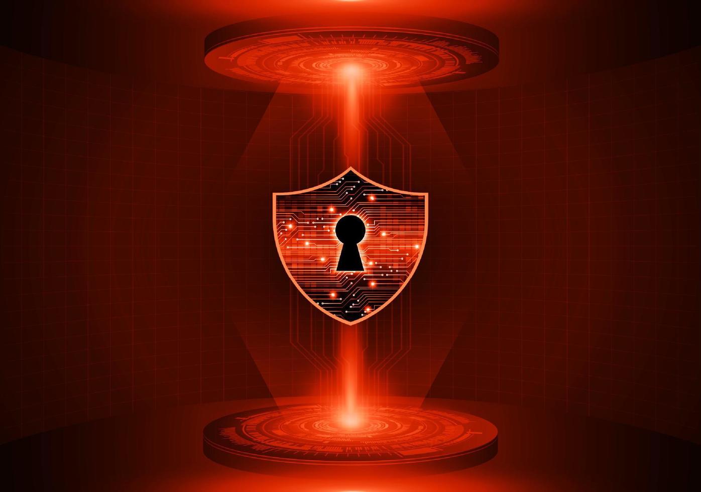 Modern Lock Holographic Projector on Technology Background vector