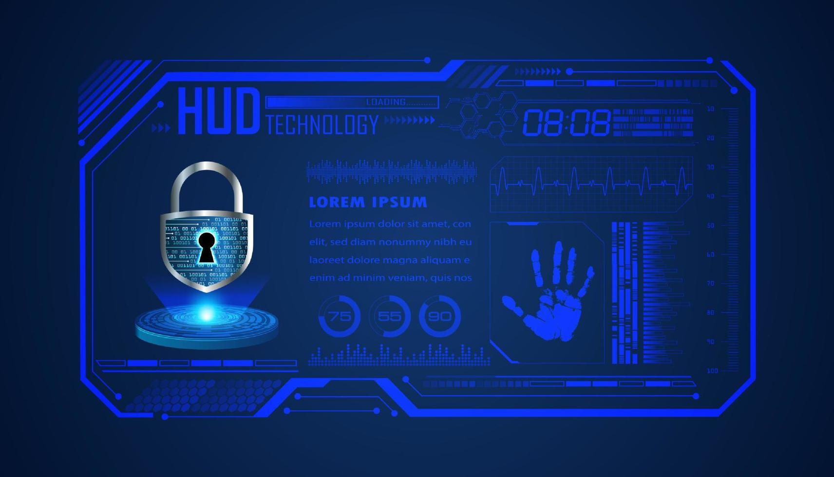 Modern HUD Technology Background vector