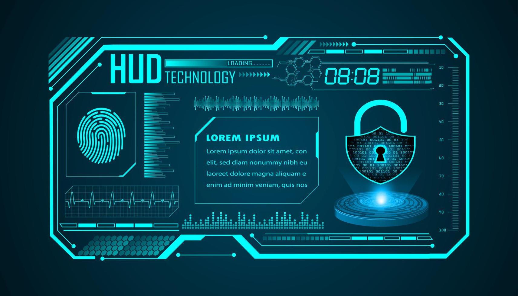 Modern HUD Technology Background vector