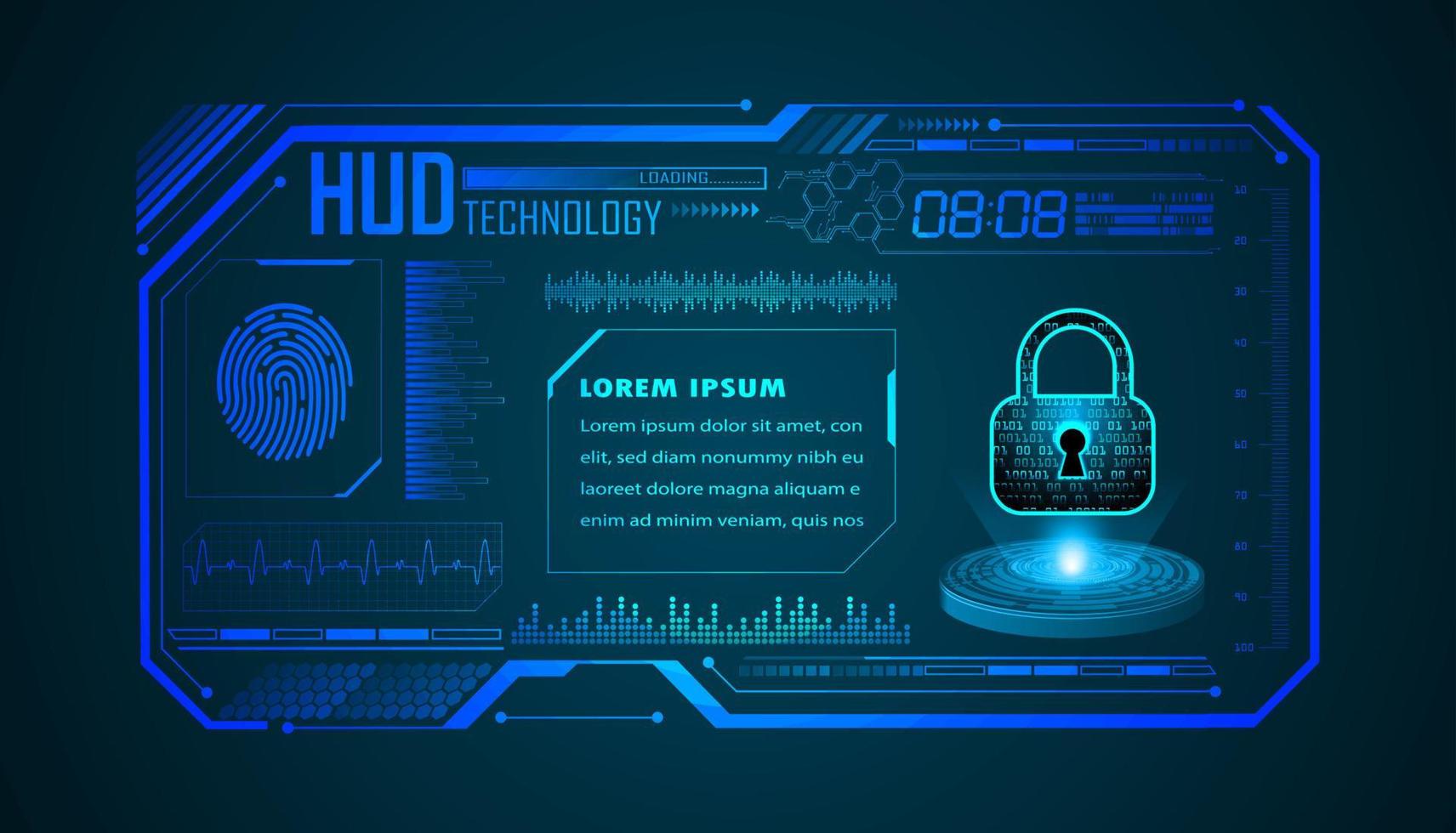 Modern HUD Technology Background vector