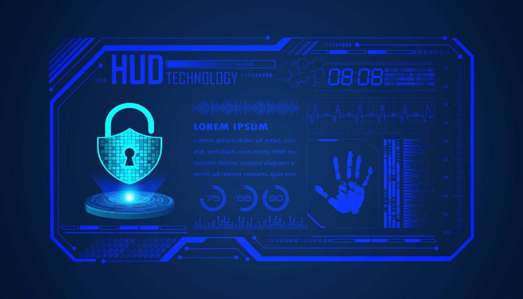 Modern HUD Technology Background vector