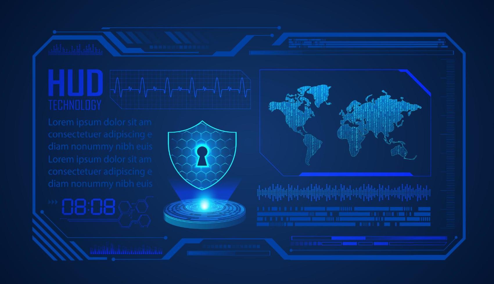 Modern HUD Technology Background vector