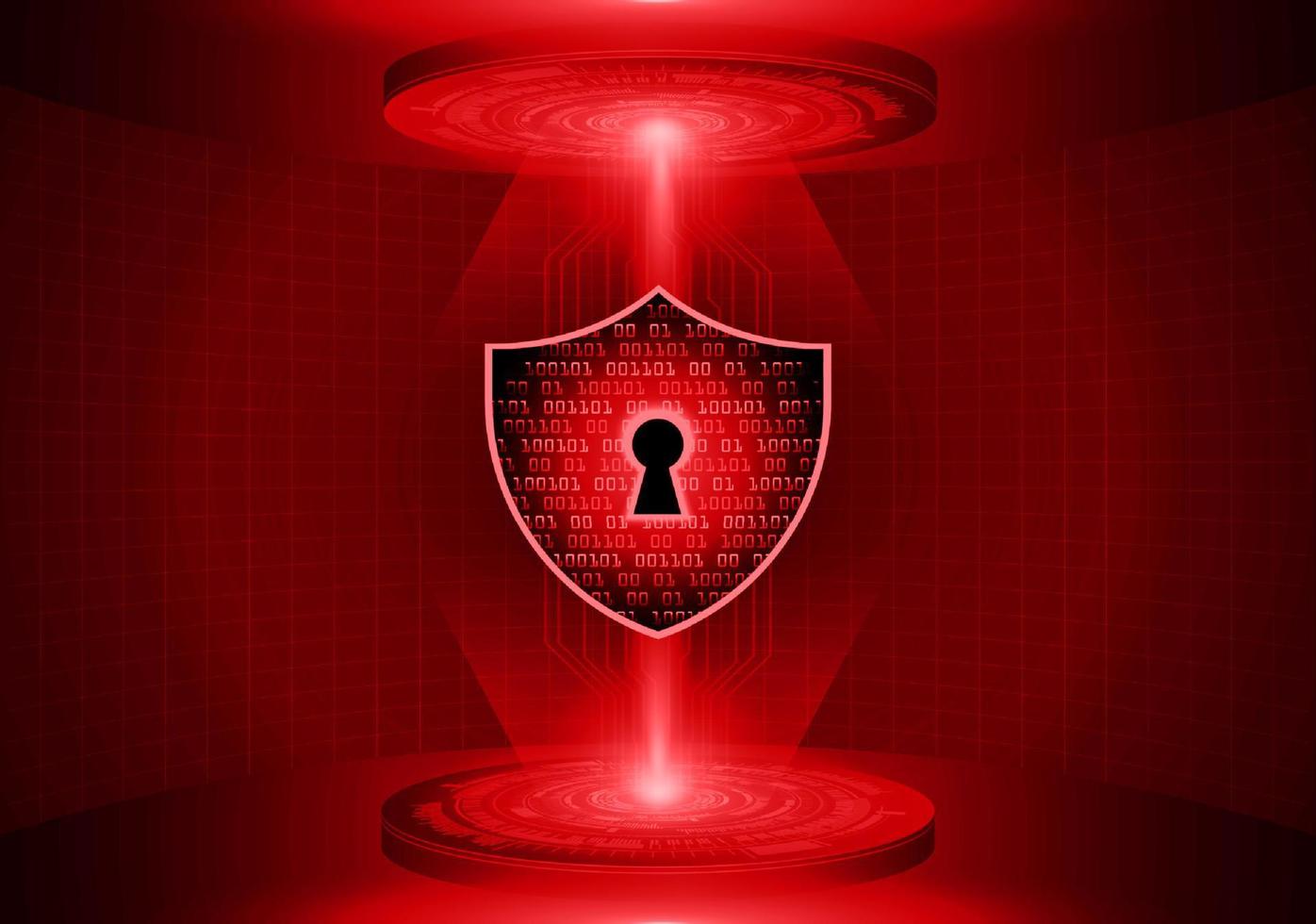 Modern Lock Holographic Projector on Technology Background vector