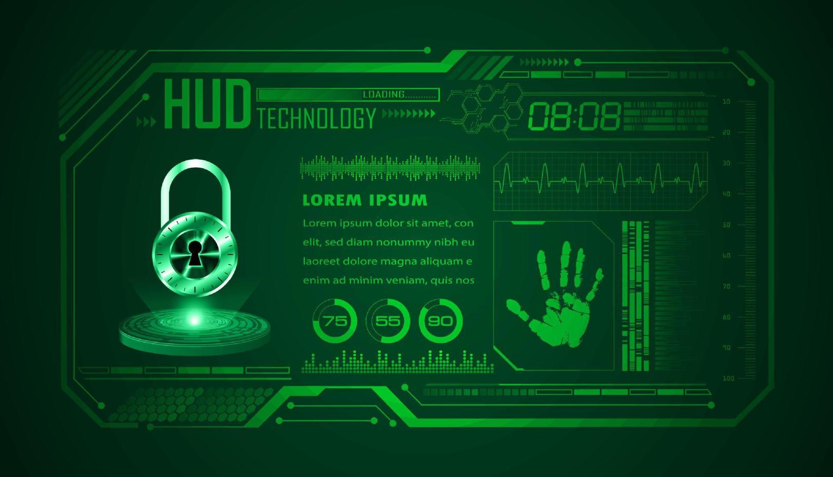 Modern HUD Technology Background vector