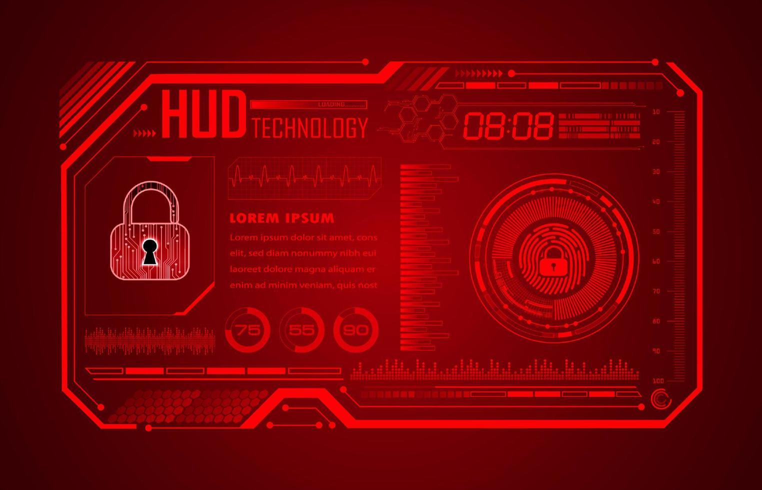Modern HUD Technology Background vector