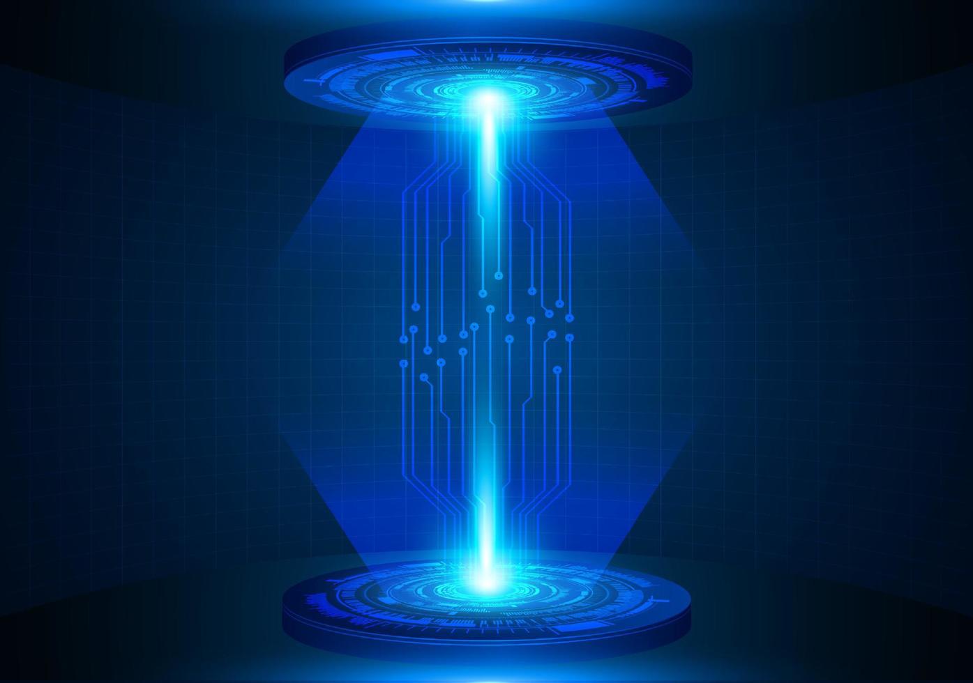Modern Holographic Projector Technology Background vector