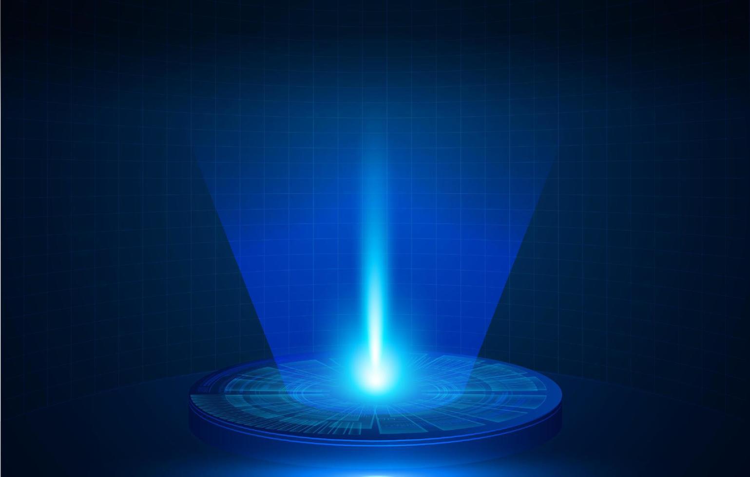 Modern Holographic Projector Technology Background vector