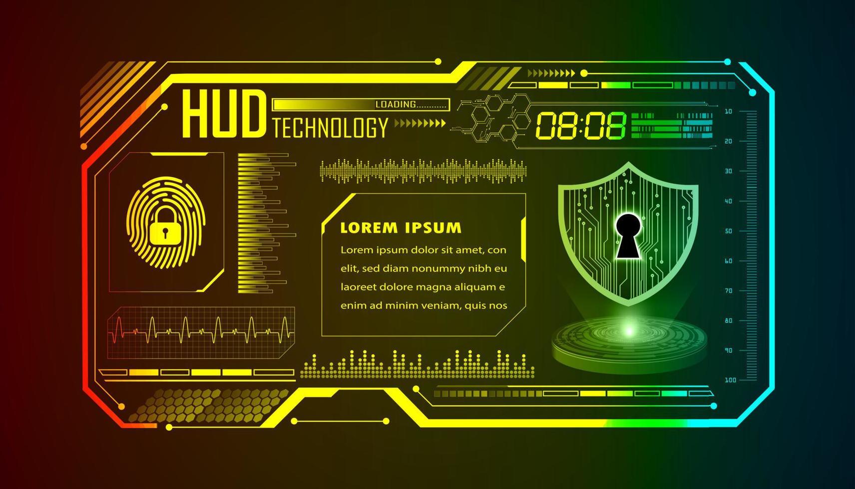 Modern HUD Technology Background vector