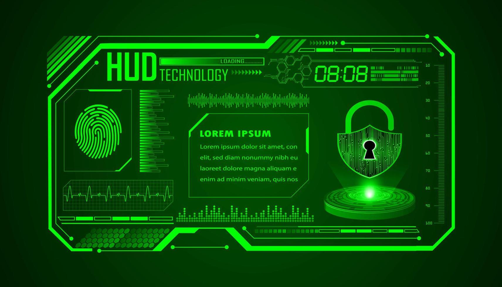 Modern HUD Technology Background vector