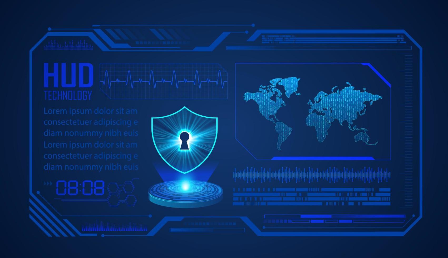 Modern HUD Technology Background vector