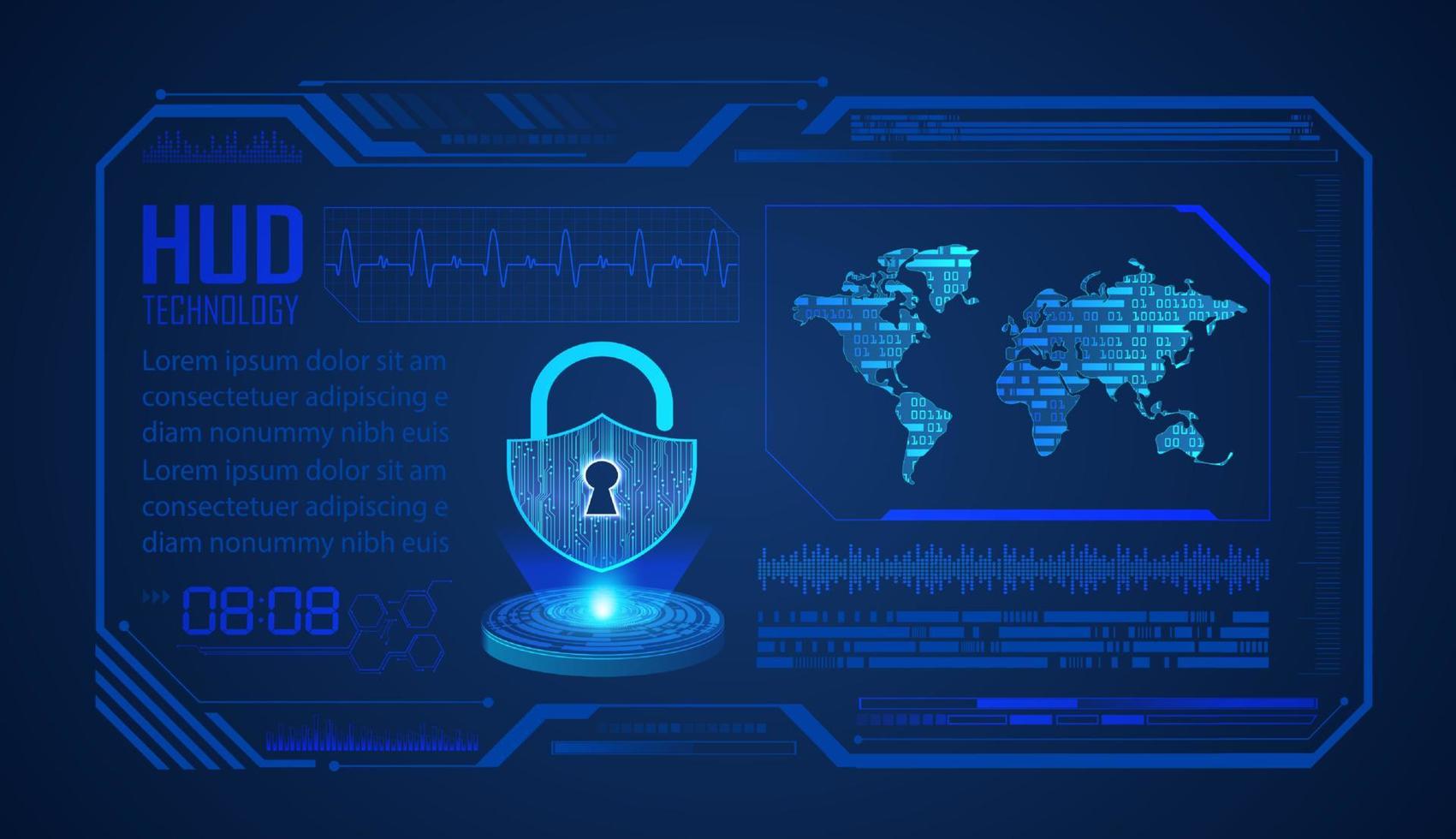 Modern HUD Technology Background vector