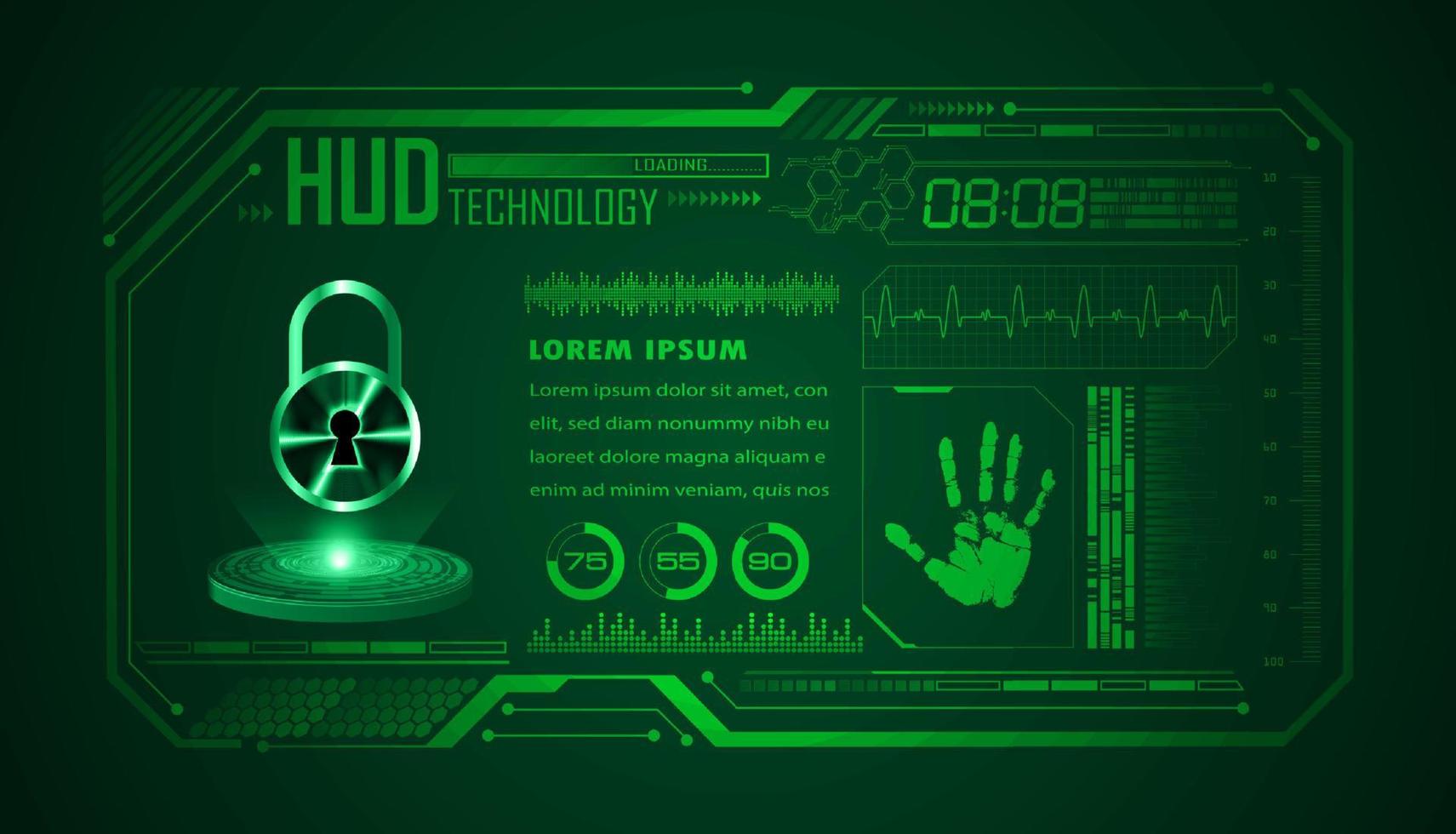 Modern HUD Technology Background vector