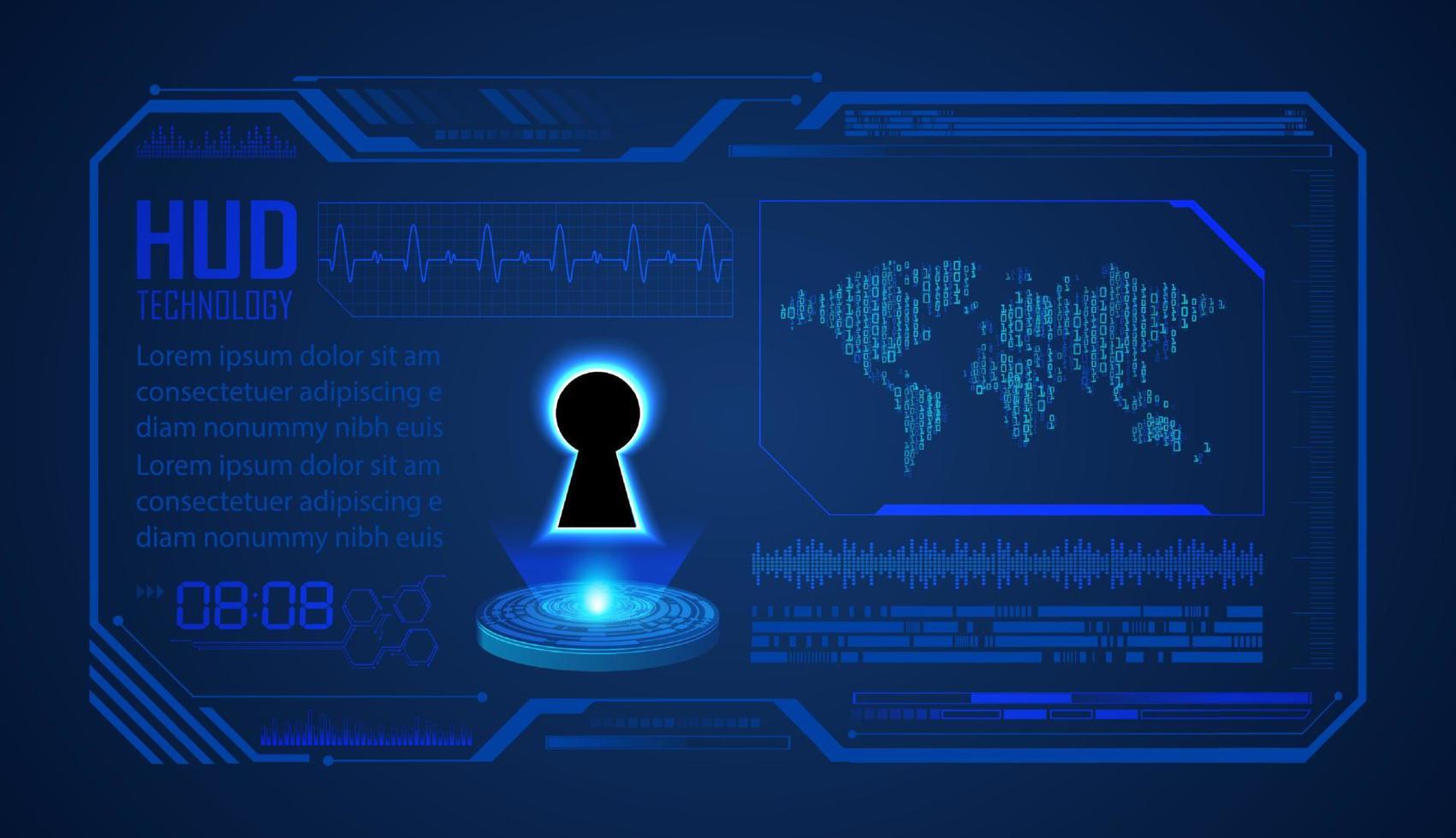 Modern HUD Technology Background vector
