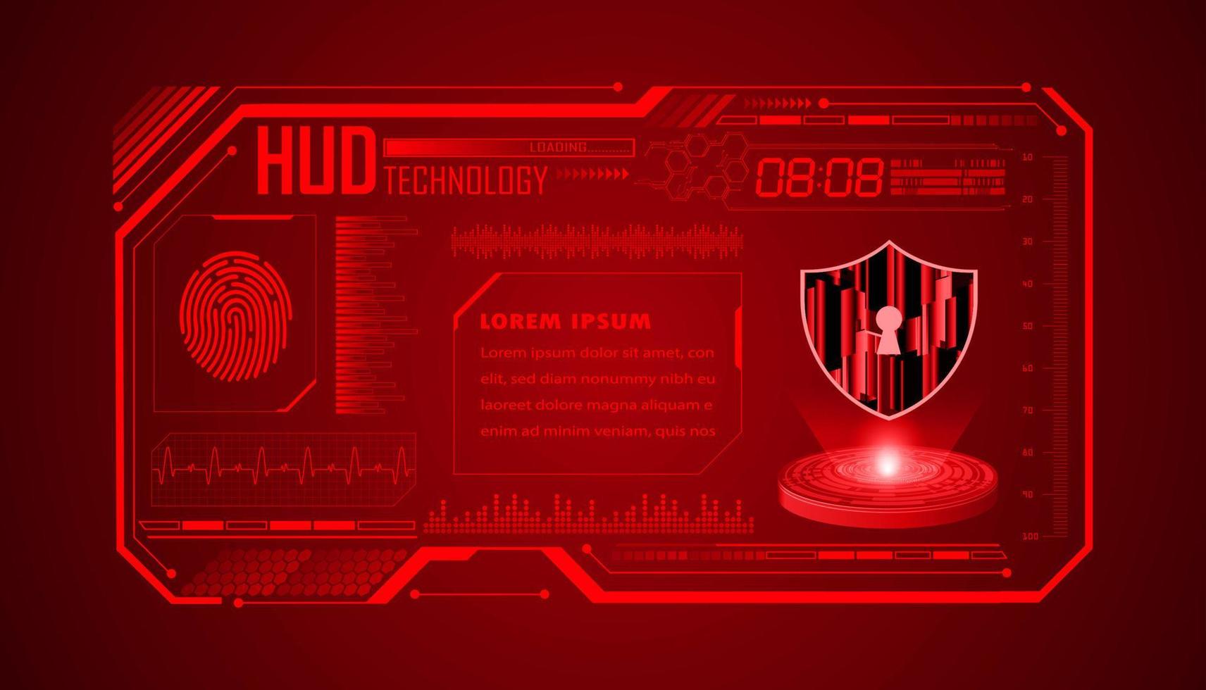 Modern HUD Technology Background vector
