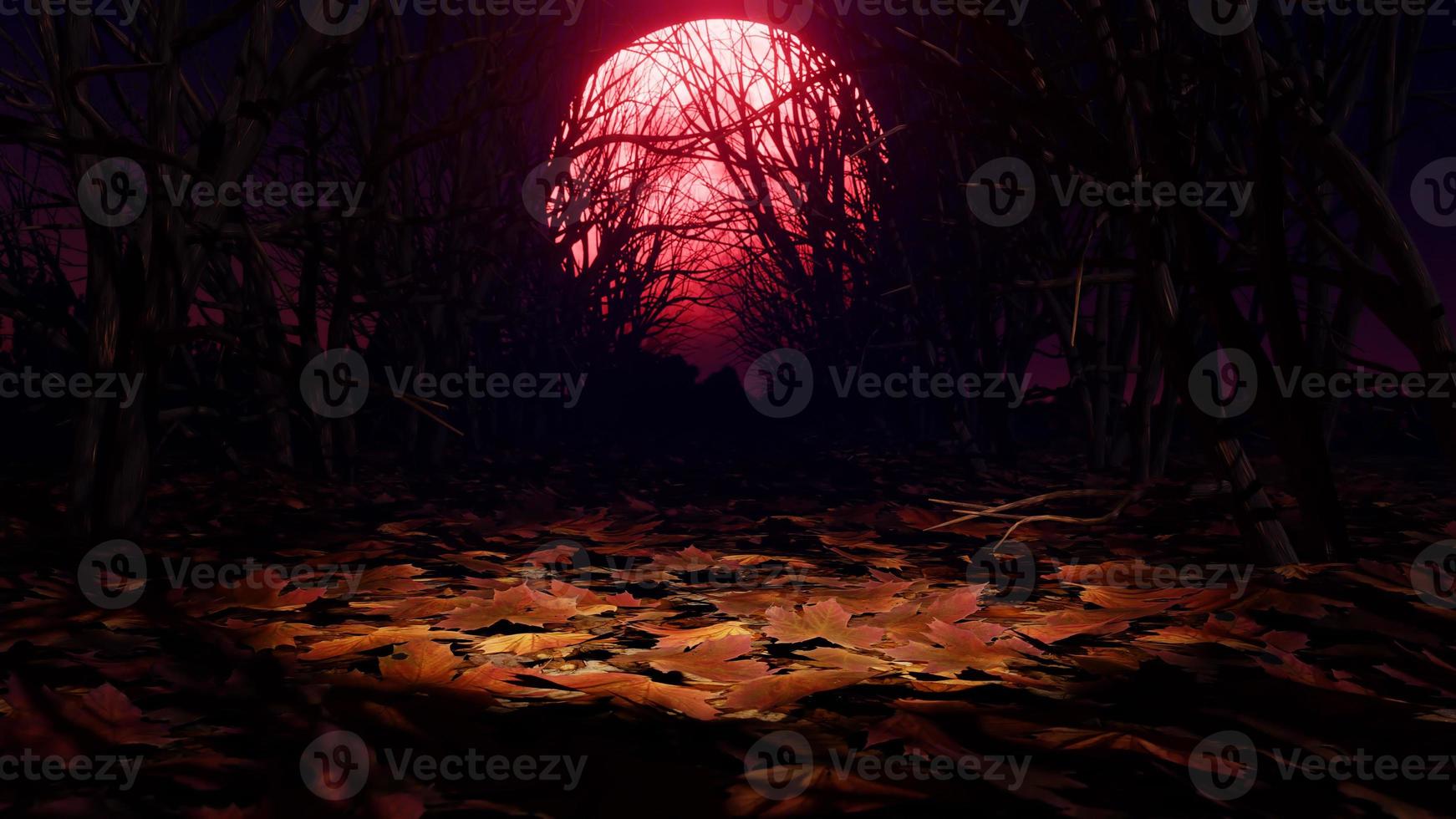 3D illustration Background for advertising and wallpaper in scary and horror scene. 3D rendering in decorative concept. photo