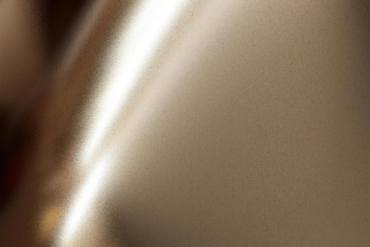 textura de pared de metal de bronce con reflejo en la habitación oscura, fondo de textura abstracta foto