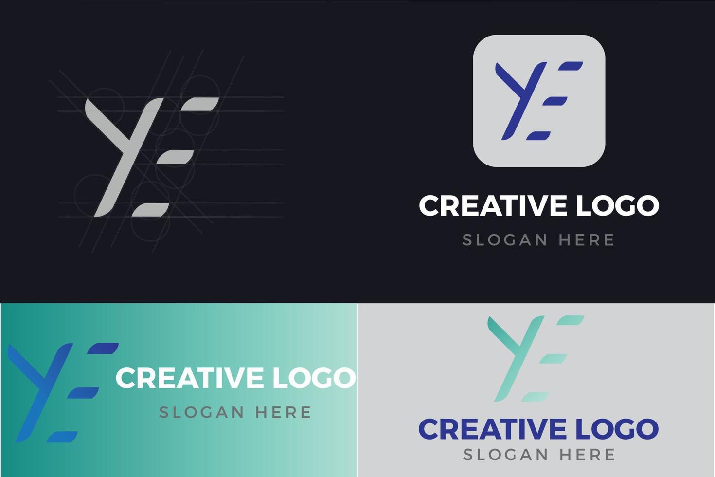 plantilla de diseño de logotipo letra ye vector-logotipo de empresa vector