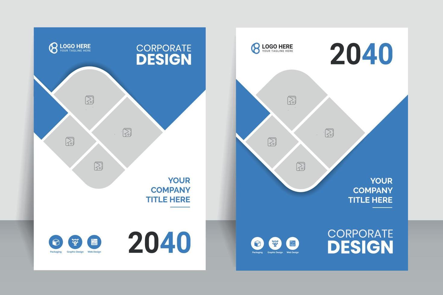 plantilla de portada de negocios corporativos, diseño simple y limpio, vector con tamaño a4