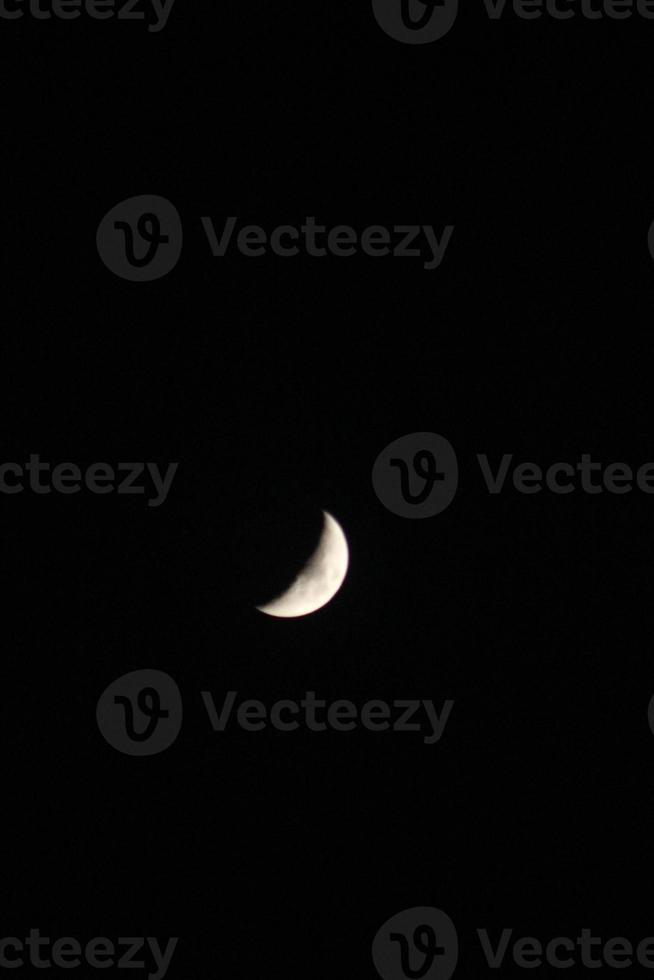 The beautiful moon in the sky. photo