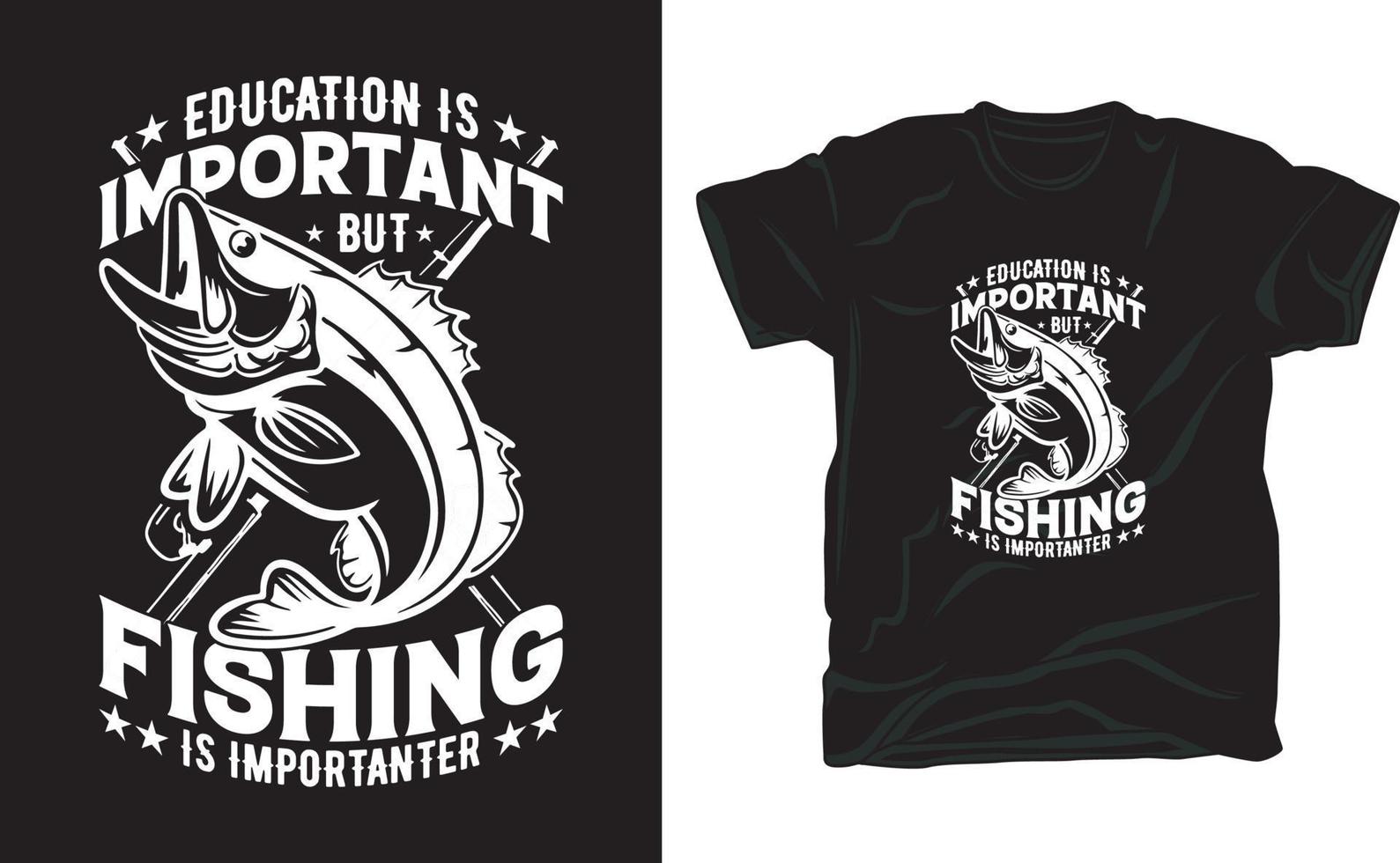 Fishing t shirt design vector