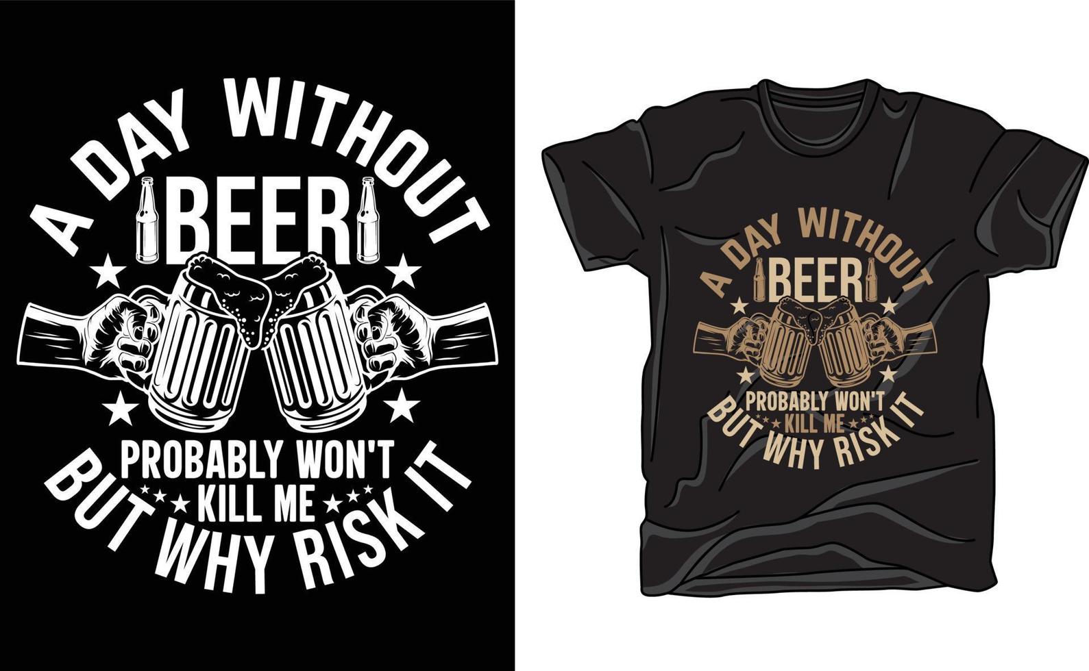 Beer t shirt design vector
