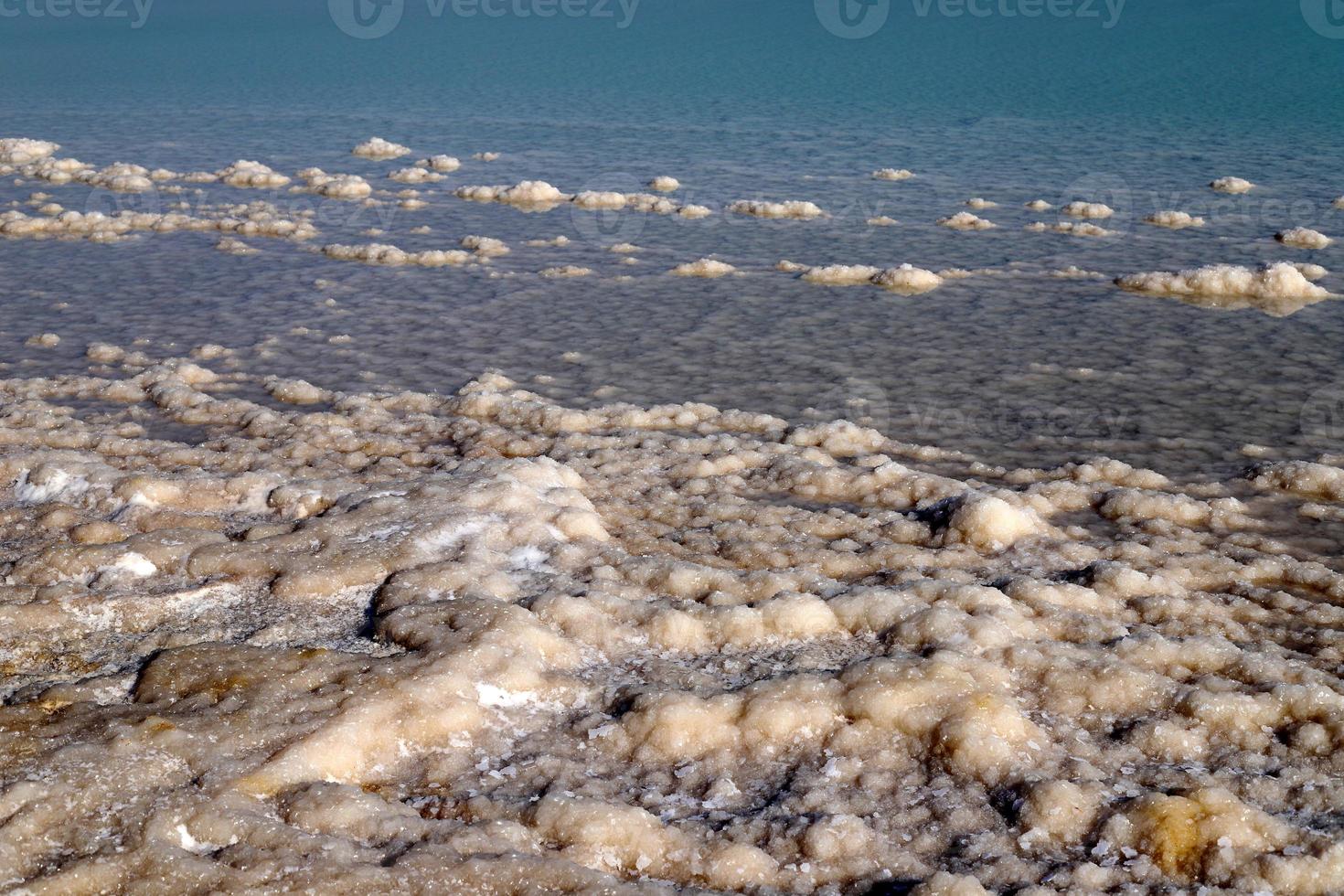 Nature and landscapes of the Dead-salty sea. photo