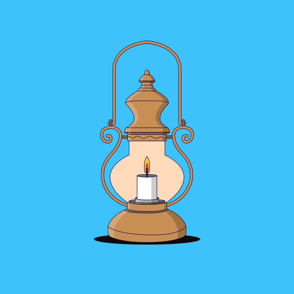 a minimalist vector design of traditional lantern