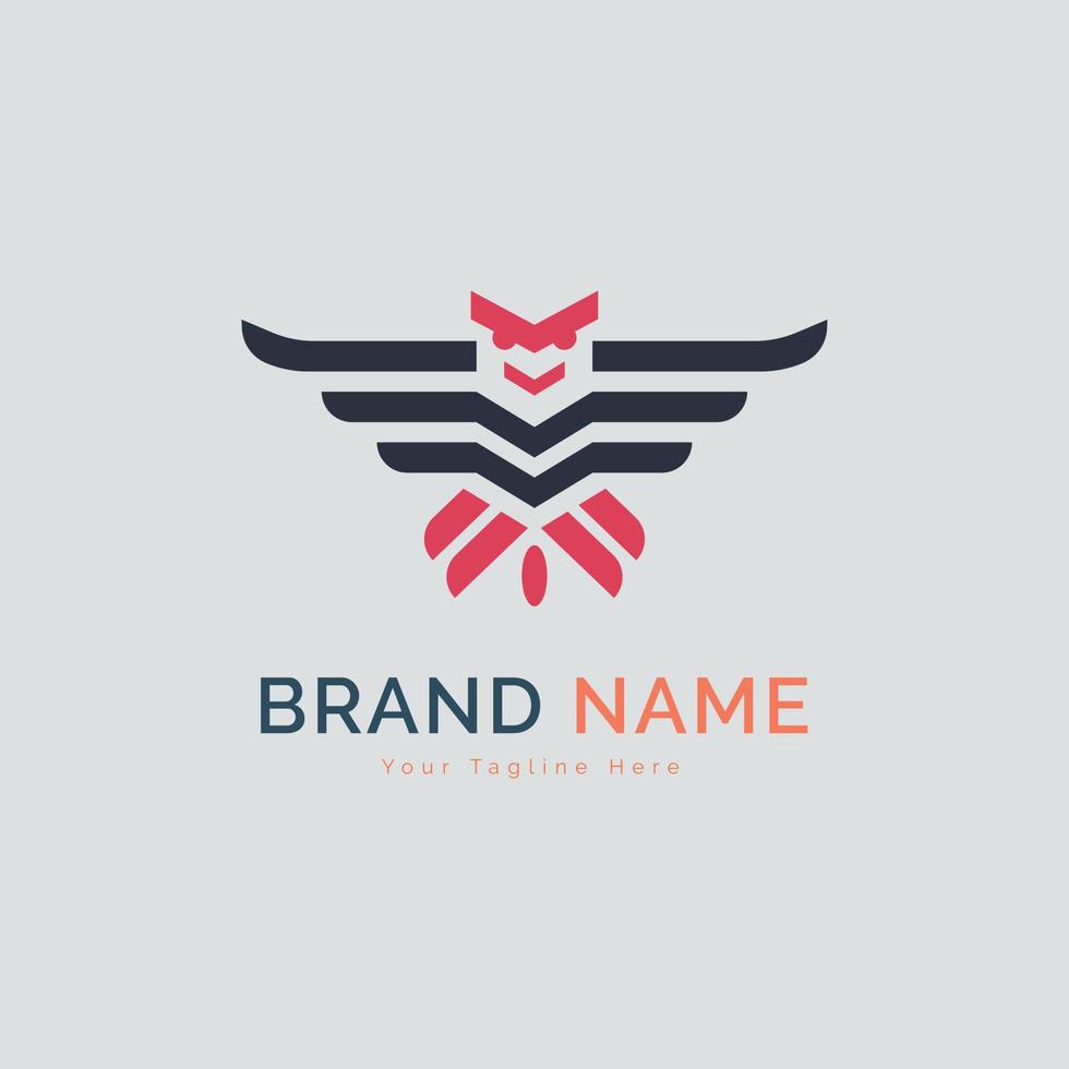 flying bird modern logo template design for brand or company and other vector