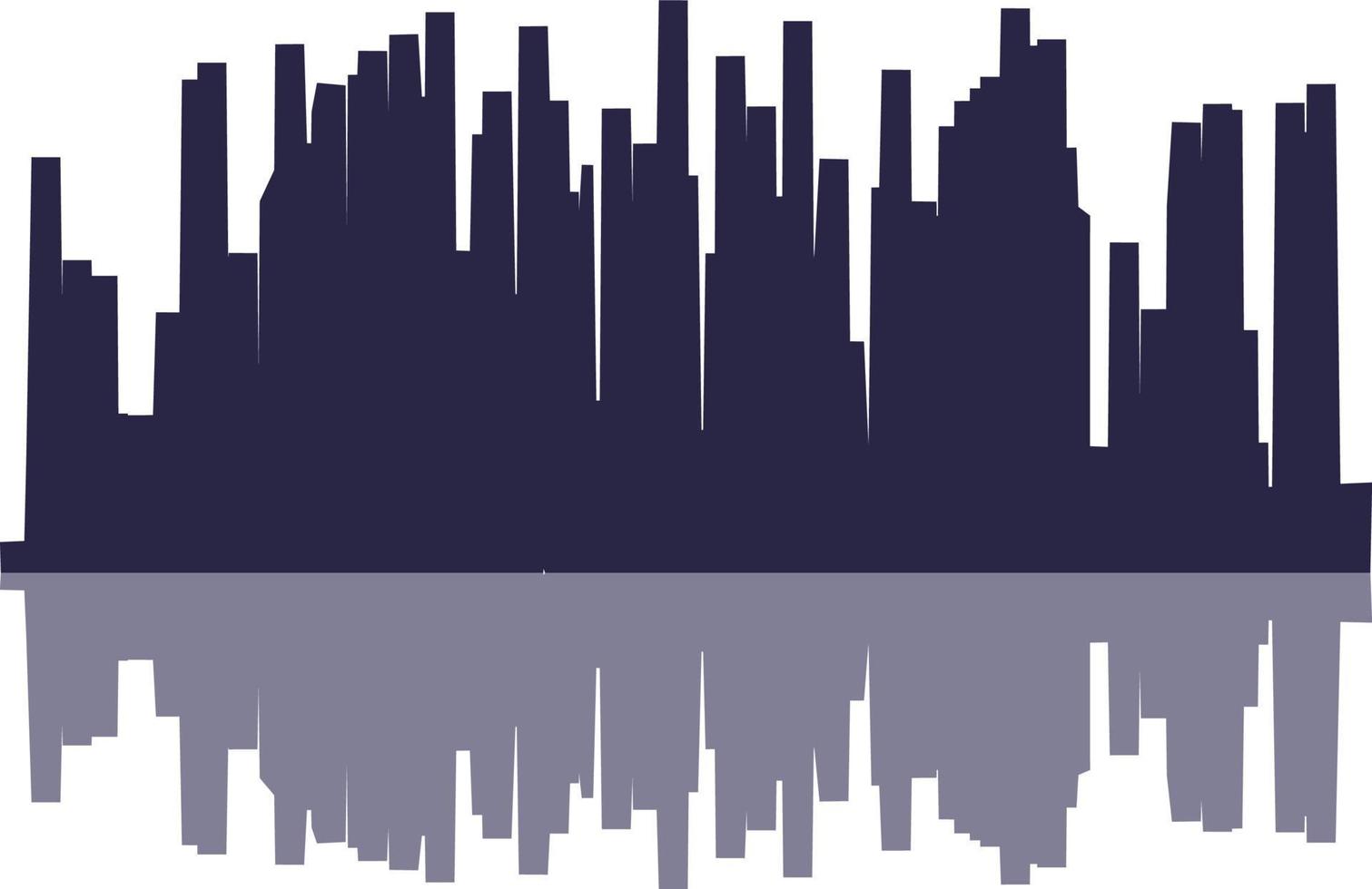 Cityscape Skyline Icon Transparent Vector Illustration